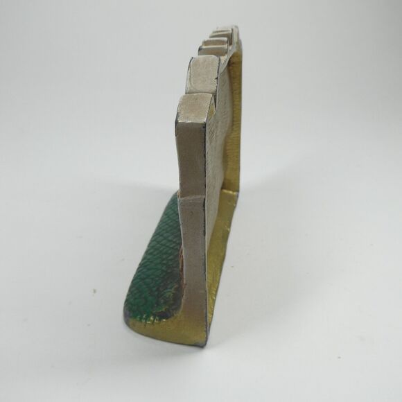 Cast Metal Bookend Streetscape Stagecoach British Street Houses Vintage - Picture 7 of 14